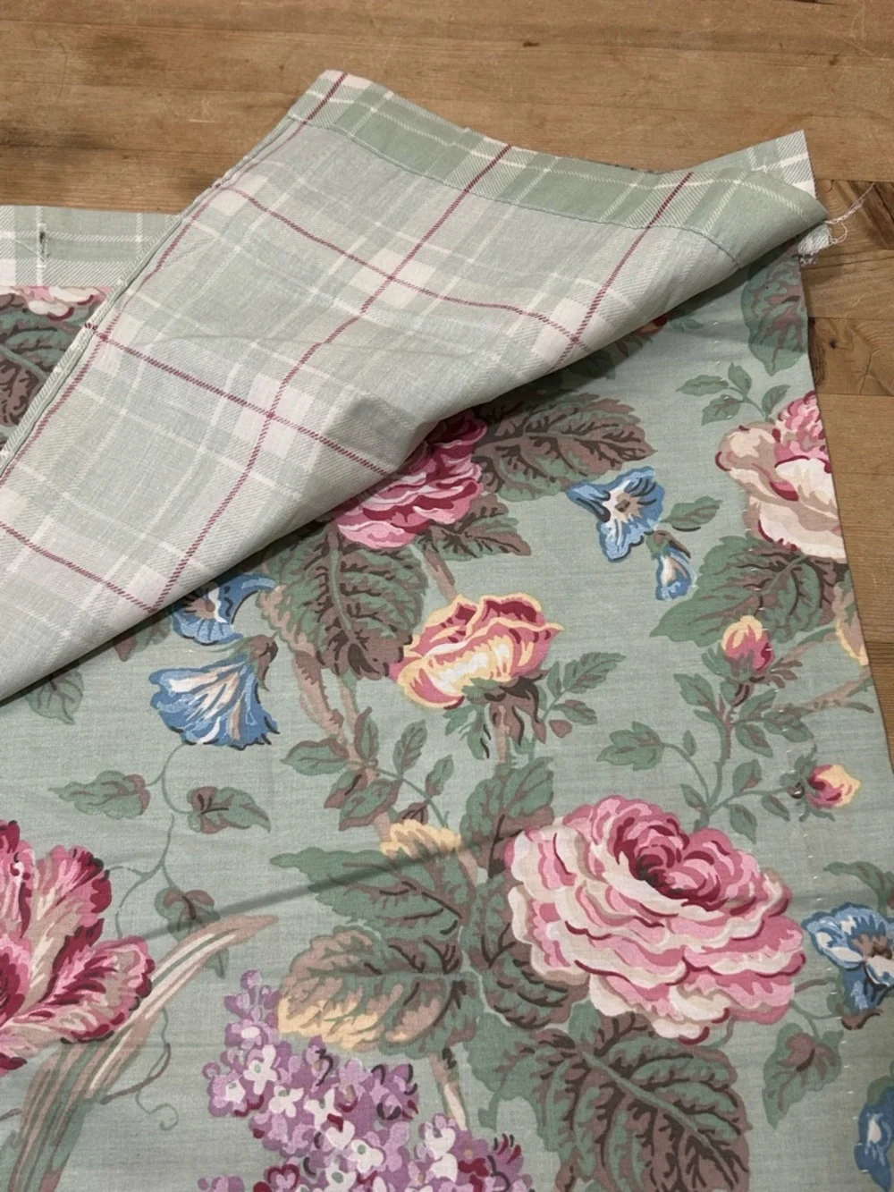 Vintage Laura Ashley Floral Shower Curtain